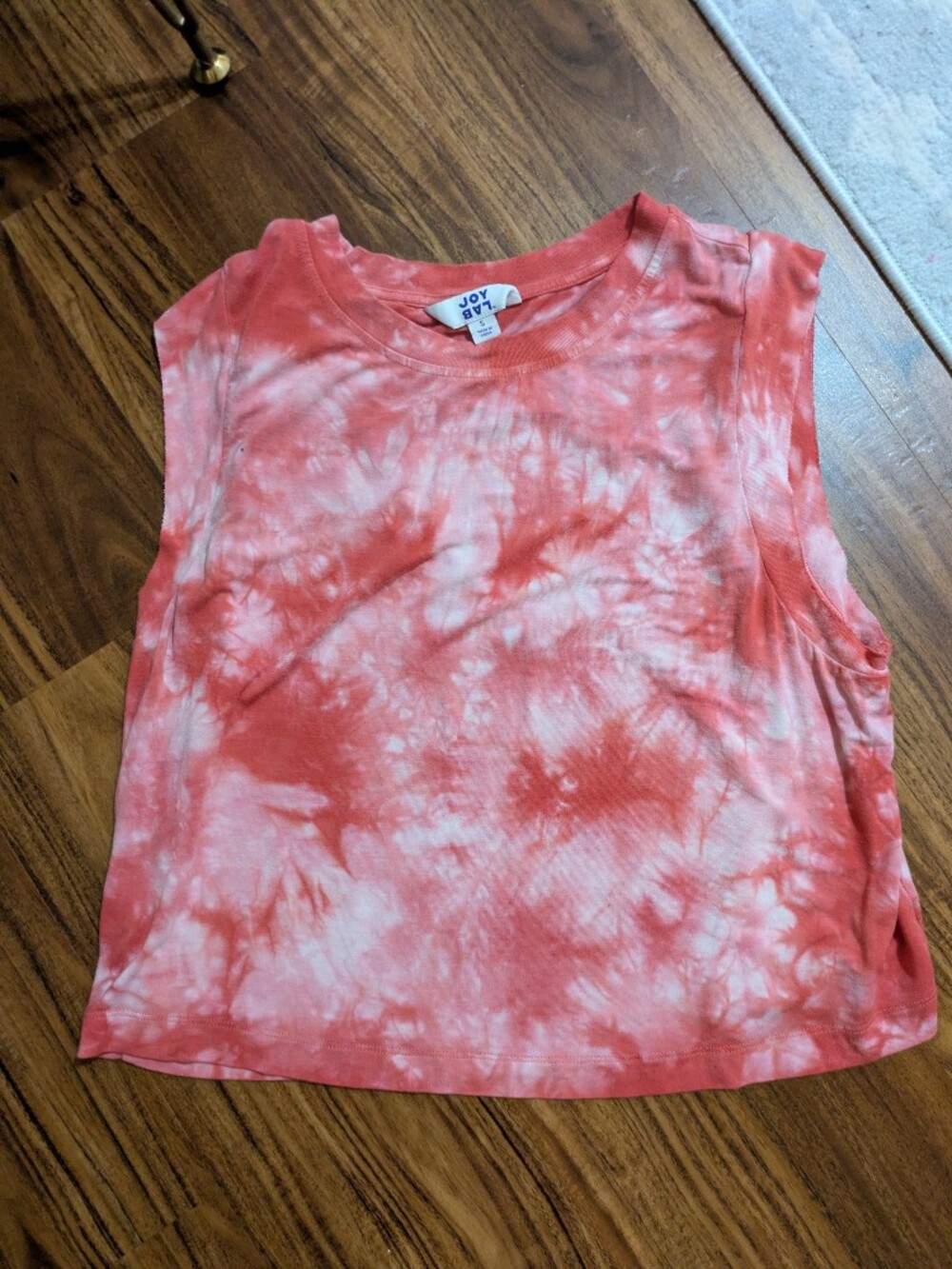 JoyLab Coral Pink Tie-Dye Tank Top
